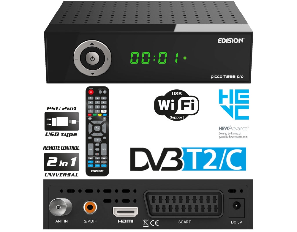 Edision PICCO T265 pro DVB-T2/C