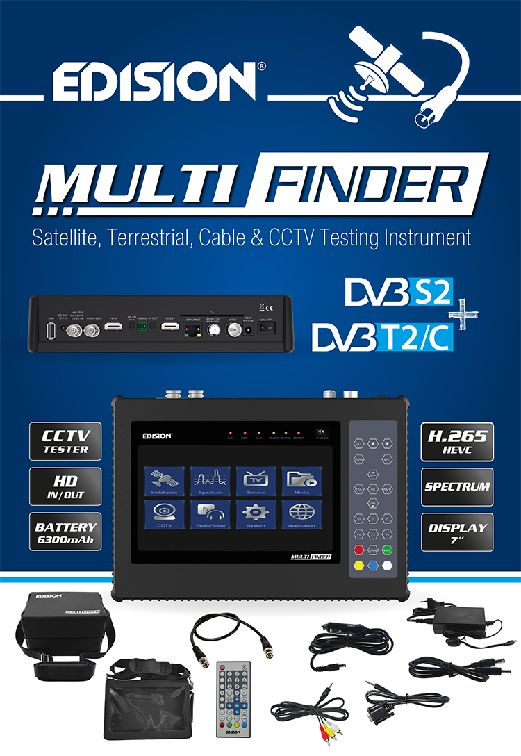 EDISION MULTI-FINDER! An all-around new testing instrument for DVB and CCTV!