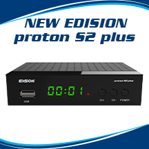 PROTON S2 plus. Der neue EDISION SAT receiver mit 2-in-1 Fernbedienung, LAN-Anschluss und USB WiFi-Unterstützung!