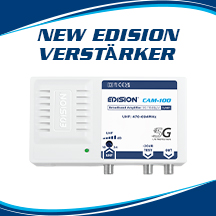 CAM-100: NEUER BREITBAND-VERSTÄRKER mit F-Typ Anschlüssen, 1 EINGANG und 1 AUSGANG (plus 1 TEST)