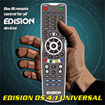 EDISION OS 4:1 UNIVERSAL IR REMOTE CONTROL: 1 IR REMOTE CONTROL for 4 DEVICES!